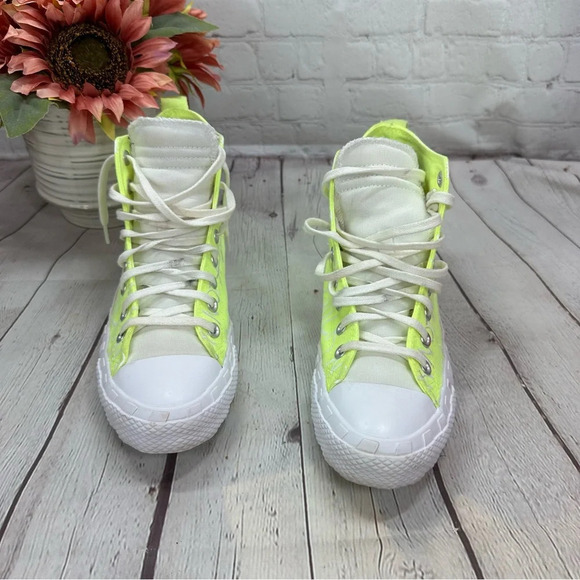 converse unt1tl3d not a chuck all star hi UNISEX kids sz 7 sneakers green colt - Picture 4 of 9